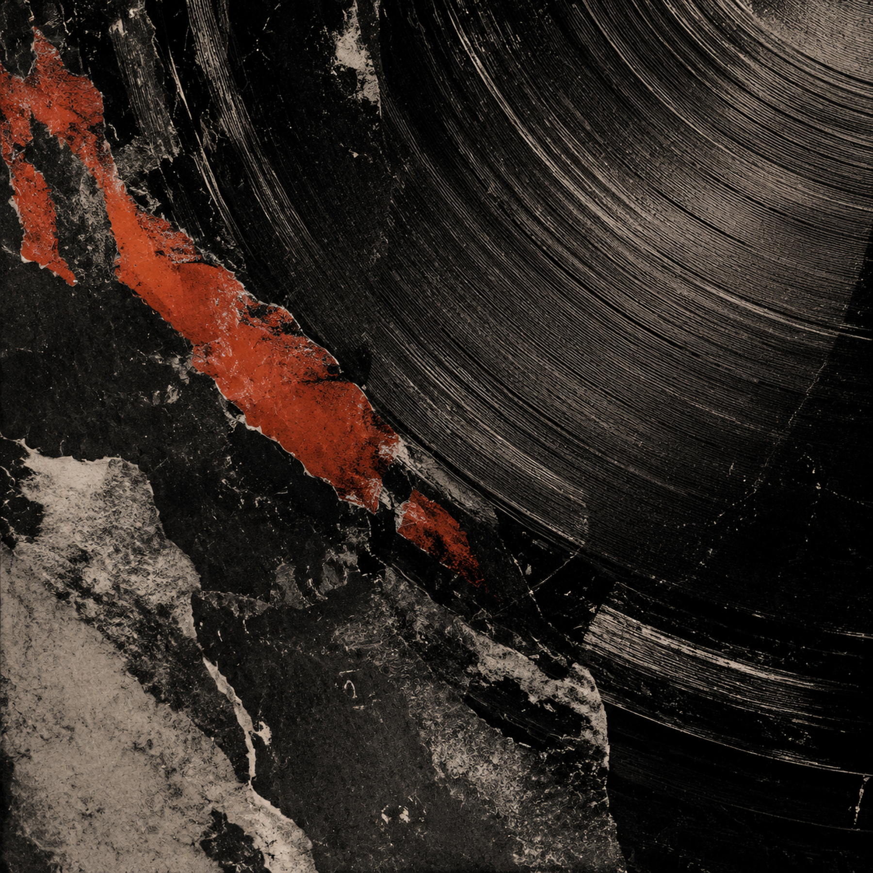 Black vinyl grooves with analog texture